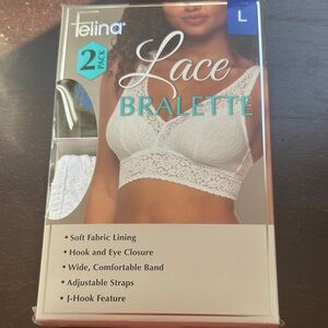 Felina Lace Bralette 2-Pack in White
